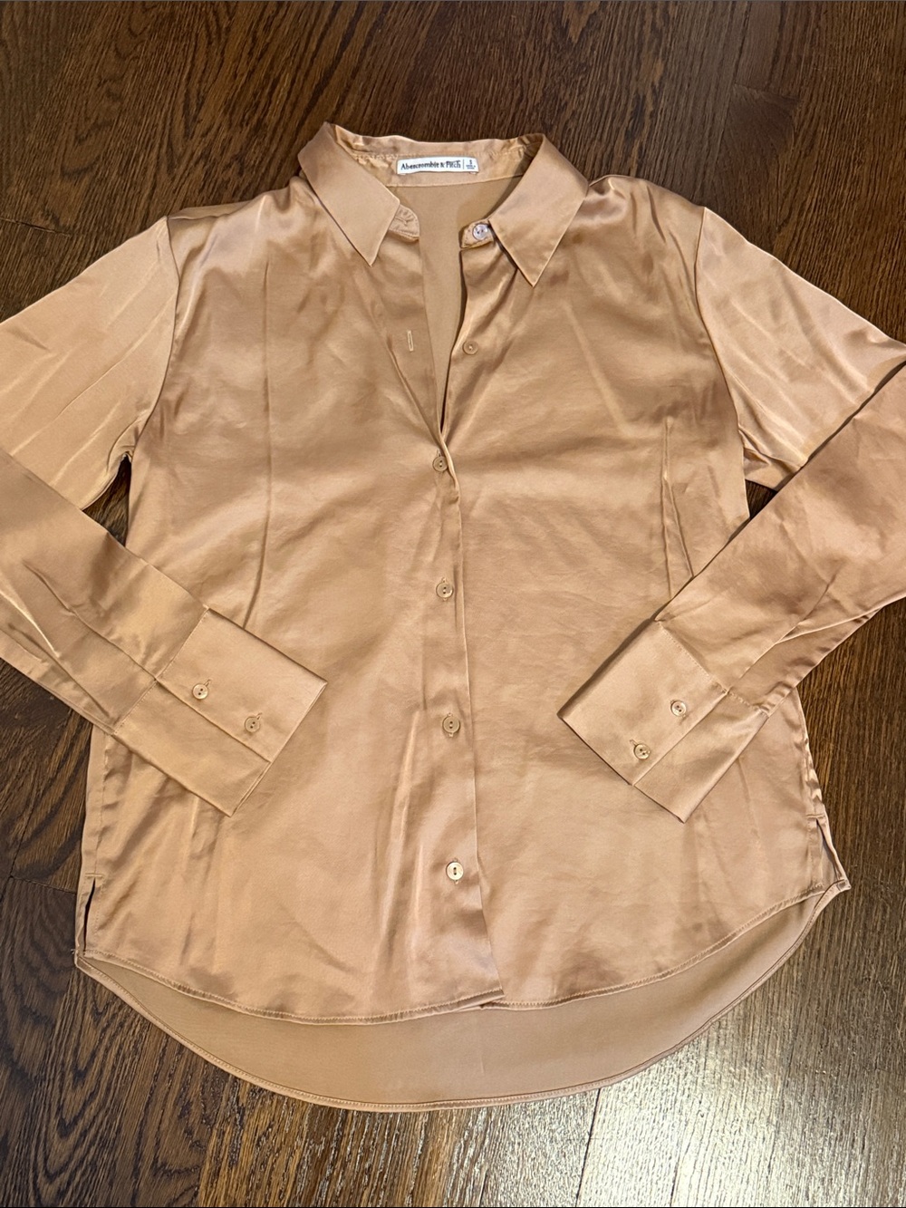 Abercrombie and Fitch Satin Button-Down Blouse